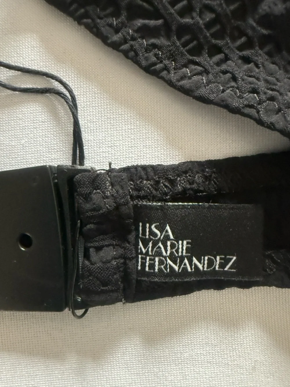 Lisa Marie Fernandez Magdalena Bikini Top NWT Size 4 Black